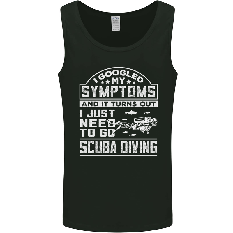 Symptoms Just Need to Go Scuba Diving Mens Vest Tank Top Black
