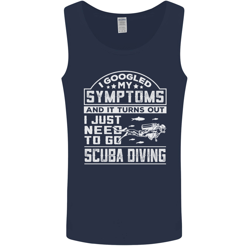 Symptoms Just Need to Go Scuba Diving Mens Vest Tank Top Navy Blue