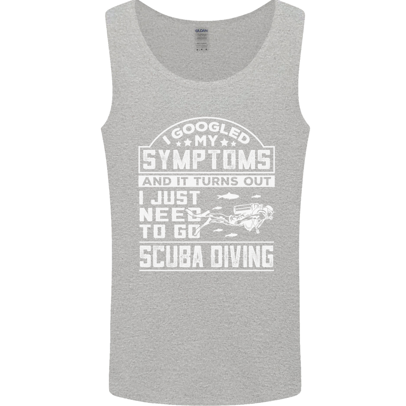 Symptoms Just Need to Go Scuba Diving Mens Vest Tank Top Sports Grey