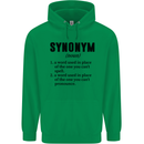 Synonym Funny Definition Slogan Childrens Kids Hoodie Irish Green