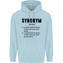 Synonym Funny Definition Slogan Childrens Kids Hoodie Light Blue
