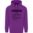 Synonym Funny Definition Slogan Childrens Kids Hoodie Purple