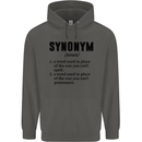 Synonym Funny Definition Slogan Childrens Kids Hoodie Storm Grey