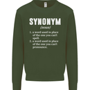 Synonym Funny Definition Slogan Kids Sweatshirt Jumper Forest Green