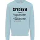 Synonym Funny Definition Slogan Kids Sweatshirt Jumper Light Blue