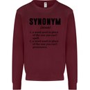 Synonym Funny Definition Slogan Kids Sweatshirt Jumper Maroon
