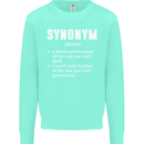 Synonym Funny Definition Slogan Kids Sweatshirt Jumper Peppermint