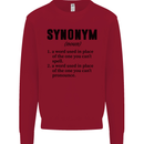 Synonym Funny Definition Slogan Kids Sweatshirt Jumper Red