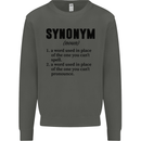 Synonym Funny Definition Slogan Kids Sweatshirt Jumper Storm Grey