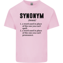 Synonym Funny Definition Slogan Kids T-Shirt Childrens Light Pink
