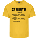 Synonym Funny Definition Slogan Kids T-Shirt Childrens Yellow