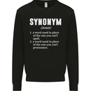 Synonym Funny Definition Slogan Mens Sweatshirt Jumper Black