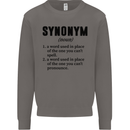 Synonym Funny Definition Slogan Mens Sweatshirt Jumper Charcoal