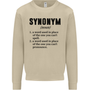 Synonym Funny Definition Slogan Mens Sweatshirt Jumper Sand