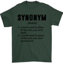 Synonym Funny Definition Slogan Mens T-Shirt Cotton Gildan Forest Green