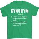 Synonym Funny Definition Slogan Mens T-Shirt Cotton Gildan Irish Green