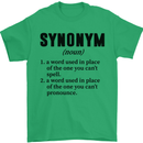 Synonym Funny Definition Slogan Mens T-Shirt Cotton Gildan Irish Green