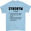 Synonym Funny Definition Slogan Mens T-Shirt Cotton Gildan Light Blue