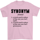 Synonym Funny Definition Slogan Mens T-Shirt Cotton Gildan Light Pink