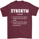 Synonym Funny Definition Slogan Mens T-Shirt Cotton Gildan Maroon
