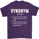 Synonym Funny Definition Slogan Mens T-Shirt Cotton Gildan Purple