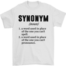 Synonym Funny Definition Slogan Mens T-Shirt Cotton Gildan White