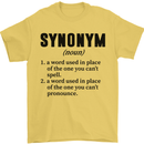 Synonym Funny Definition Slogan Mens T-Shirt Cotton Gildan Yellow