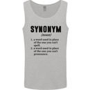 Synonym Funny Definition Slogan Mens Vest Tank Top Sports Grey