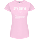 Synonym Funny Definition Slogan Womens Petite Cut T-Shirt Light Pink