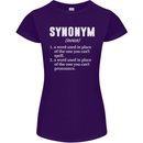 Synonym Funny Definition Slogan Womens Petite Cut T-Shirt Purple