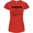Synonym Funny Definition Slogan Womens Petite Cut T-Shirt Red