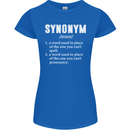 Synonym Funny Definition Slogan Womens Petite Cut T-Shirt Royal Blue