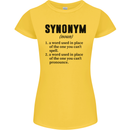 Synonym Funny Definition Slogan Womens Petite Cut T-Shirt Yellow