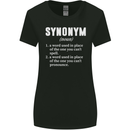 Synonym Funny Definition Slogan Womens Wider Cut T-Shirt Black