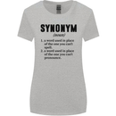 Synonym Funny Definition Slogan Womens Wider Cut T-Shirt Sports Grey