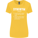 Synonym Funny Definition Slogan Womens Wider Cut T-Shirt Yellow