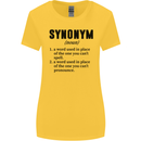 Synonym Funny Definition Slogan Womens Wider Cut T-Shirt Yellow