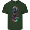 Synthesize Skulls Mens Cotton T-Shirt Tee Top Forest Green