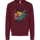 T-Rex Cooler than Sleighs Funny Christmas Mens Sweatshirt Jumper Maroon