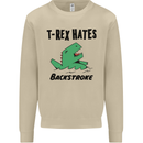 T-Rex Hates Backstroke Funny Swimming Swim Mens Sweatshirt Jumper Sand