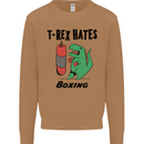 T-Rex Hates Boxing Funny Boxer MMA Sport Mens Sweatshirt Jumper Caramel Latte