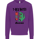 T-Rex Hates Boxing Funny Boxer MMA Sport Mens Sweatshirt Jumper Purple