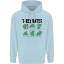 T-Rex Hates Funny Dinosaurs Jurassic Gym Childrens Kids Hoodie Light Blue