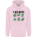 T-Rex Hates Funny Dinosaurs Jurassic Gym Childrens Kids Hoodie Light Pink