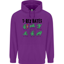 T-Rex Hates Funny Dinosaurs Jurassic Gym Childrens Kids Hoodie Purple