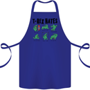 T-Rex Hates Funny Dinosaurs Jurassic Gym Cotton Apron 100% Organic Royal Blue