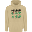 T-Rex Hates Funny Dinosaurs Jurassic Gym Mens 80% Cotton Hoodie Sand