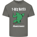T-Rex Hates Handstands Gymnastics Dinosaur Mens Cotton T-Shirt Tee Top Charcoal