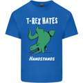 T-Rex Hates Handstands Gymnastics Dinosaur Mens Cotton T-Shirt Tee Top Royal Blue