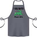 T-Rex Hates Push Ups Funny Gym Dinosaurs Cotton Apron 100% Organic Steel